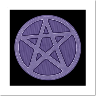 Purple Stone Effect Pentagram Posters and Art